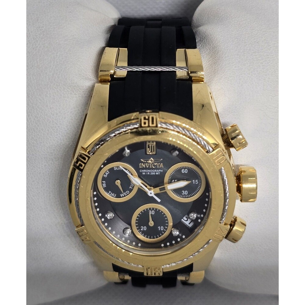 Women's Jason Taylor Invicta Limited Edition Diamonds Black Gold Watch 29046 11 - Picture 4 of 10